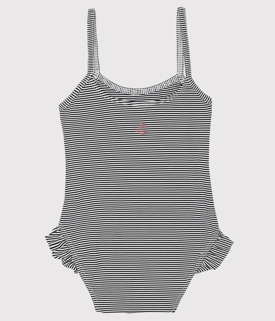 Maillot de bain UPF 50+ bébé bleu ABYSSE/blanc LAIT