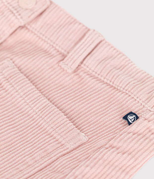 Jupe en velours enfant fille rose