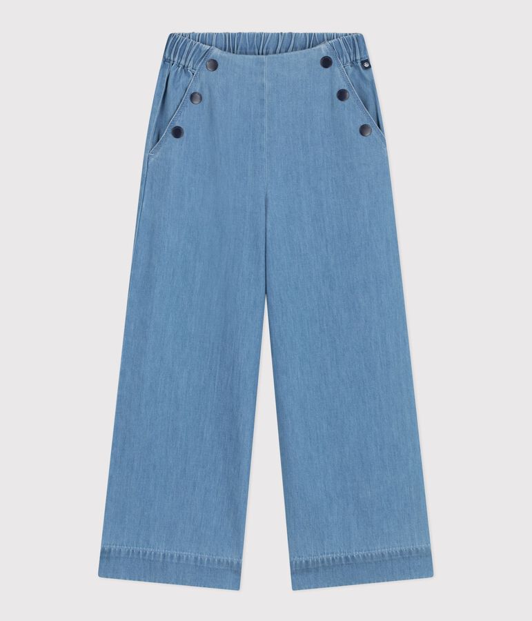 Pantalon enfant en denim bleu DENIM CLAIR