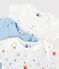 Lot de 3 bodies manches courtes à étoiles colorées bébé en coton biologique variante 1