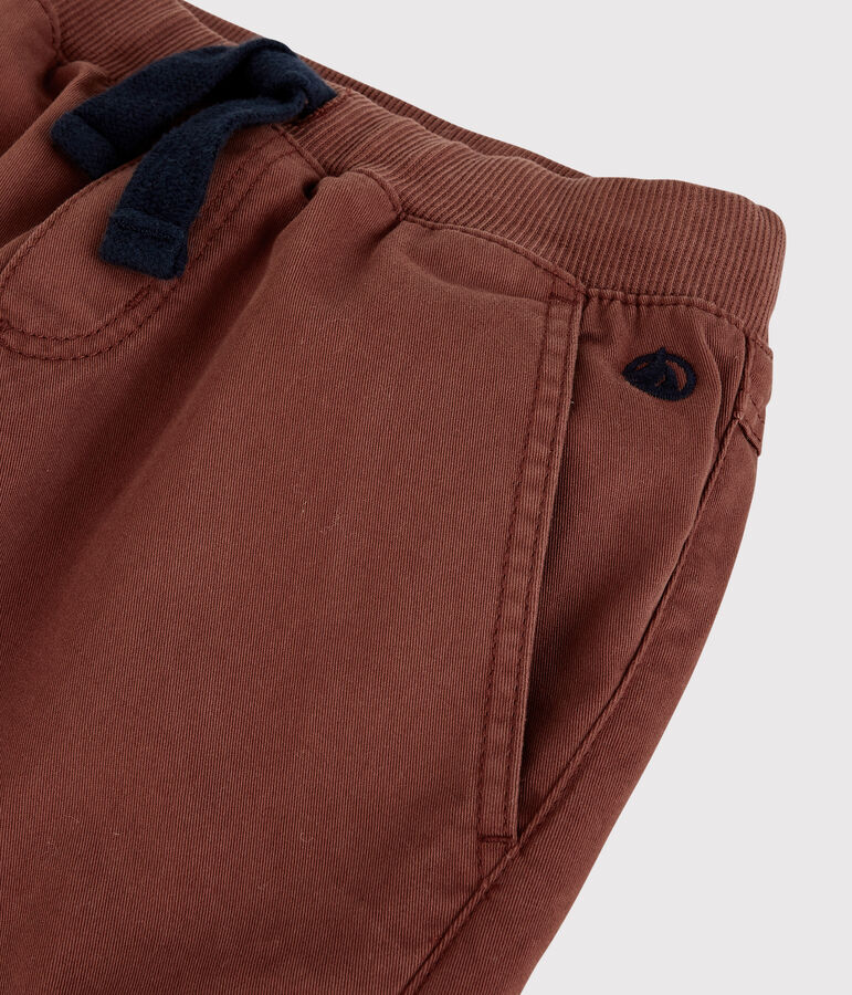 Pantalon en gabardine enfant gar&ccedil;on orange