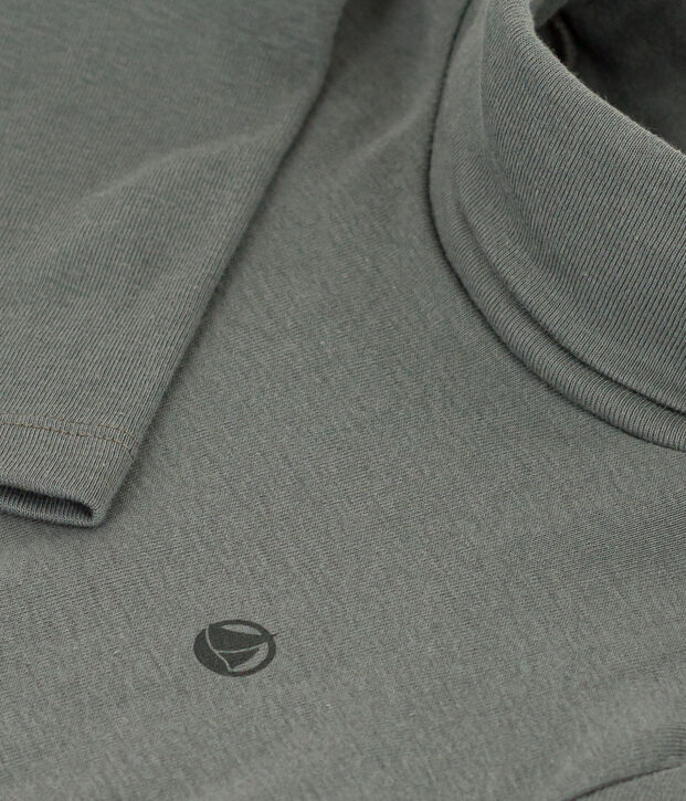 Sous-pull en coton enfant fille / gar&ccedil;on kaki