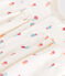 Barboteuse bébé en coton, imprimé petites fleurs champêtres blanc MARSHMALLOW/blanc MULTICO