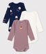 Lot de 3 bodies bébé en coton biologique Tajinebanane x Petit Bateau