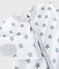 Dors-bien à étoiles grises bébé en coton blanc ECUME/gris MISTIGRI