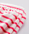 Culotte bloomer rayée en coton bébé fille. blanc MARSHMALLOW/rose GEISHA