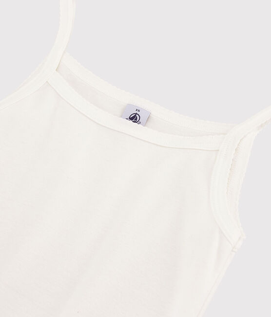 Chemise à bretelles iconique en coton Femme blanc MARSHMALLOW