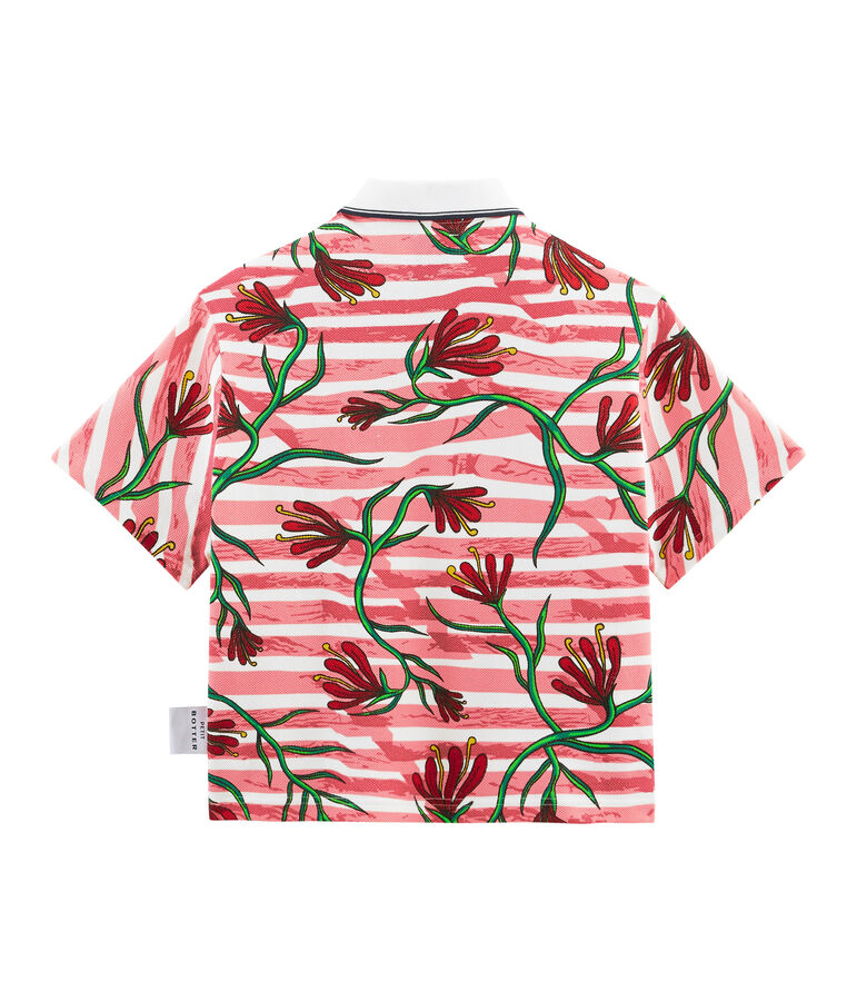 Polo manches courtes blanc/multicouleur