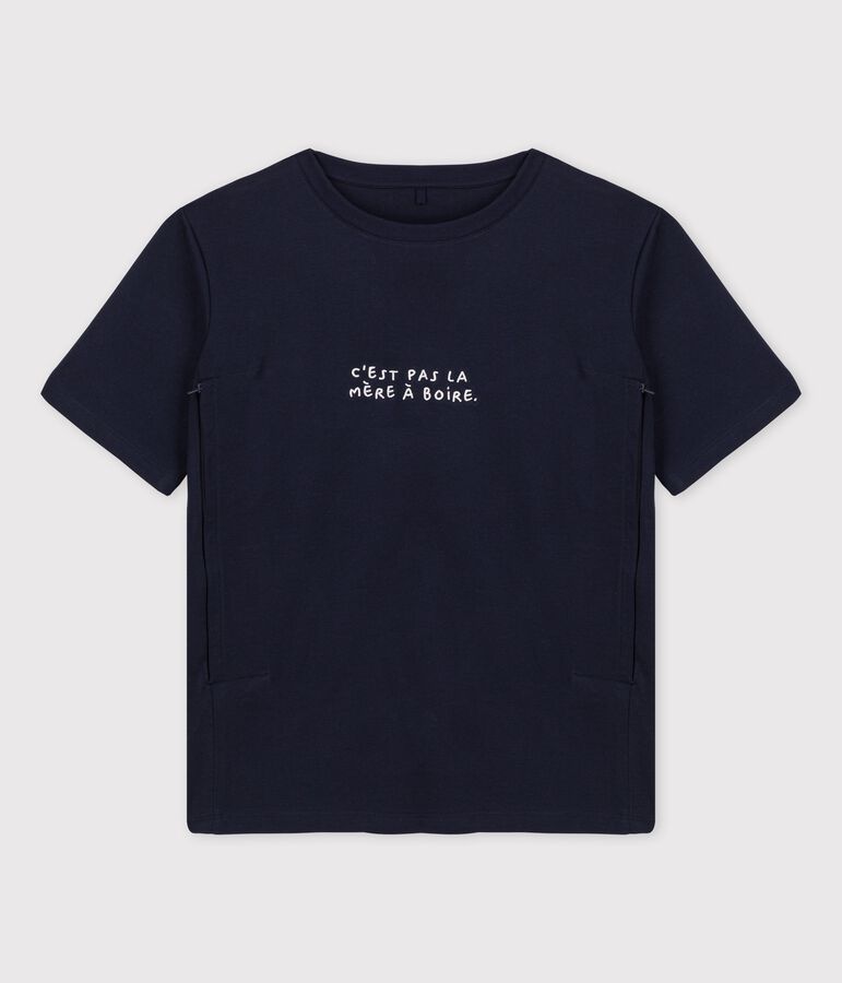 Tee-shirt allaitement Tajinebanane x Petit Bateau bleu SMOKING