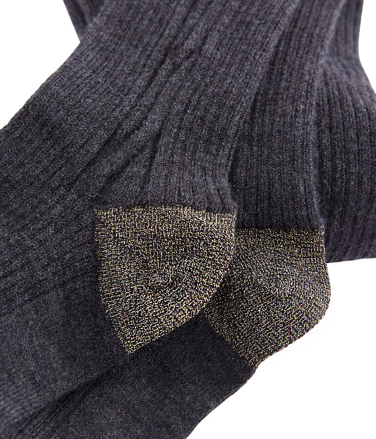 Collant chaud enfant fille gris