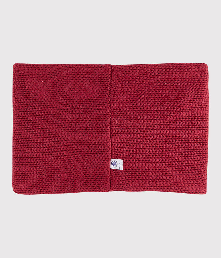 Snood torsad&eacute; en tricot enfant gar&ccedil;on - fille rose