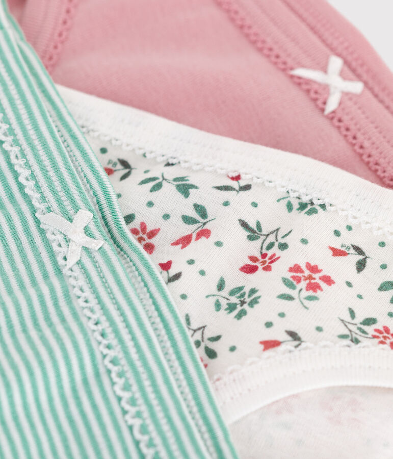 Lot de 3 culottes enfant en coton fleuries variante 1