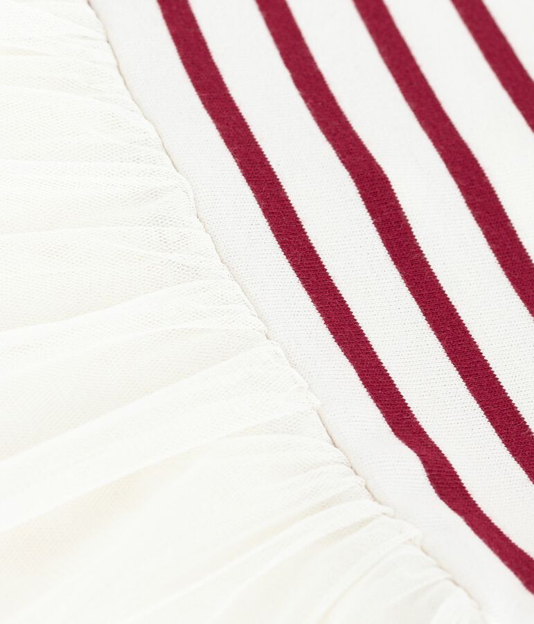 Robe b&eacute;b&eacute; bi-mati&egrave;re manches courtes rouge MILK/ AMARANTE