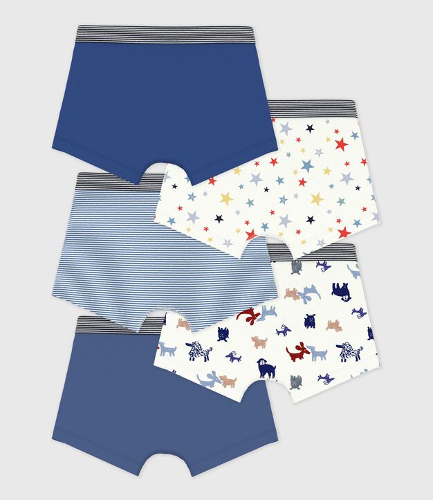 Lot de boxers enfant en coton imprim&eacute; multicouleur