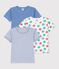 Lot de tee-shirts enfant en coton manches courtes imprim&eacute; &eacute;toiles multicouleur