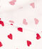 LANGE COEUR BÉBÉ EN GAZE DE COTON blanc MARSHMALLOW/rouge TERKUIT