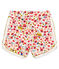 Short bébé fille imprimée blanc MARSHMALLOW/blanc MULTICO
