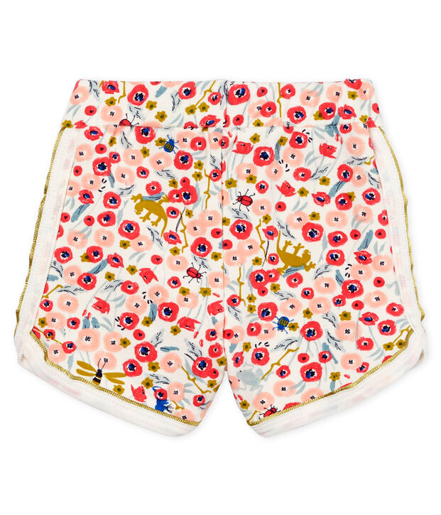 Short b&eacute;b&eacute; fille imprim&eacute;e blanc/multicouleur