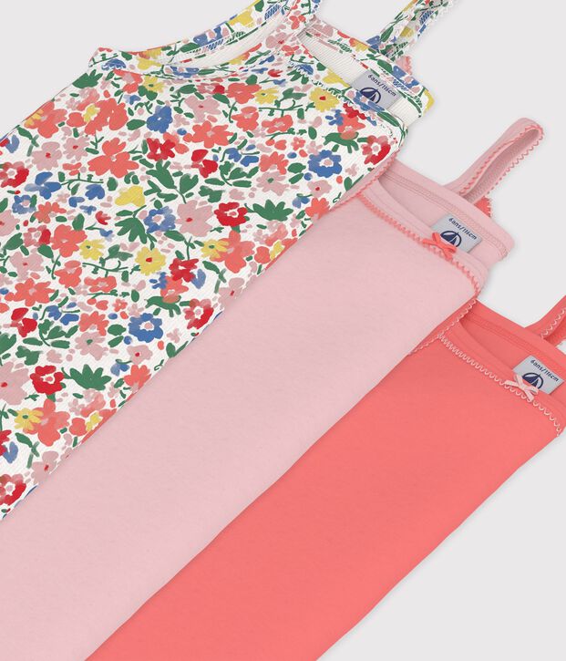Lot de d&eacute;bardeurs enfant en coton &agrave; fleurs multicouleur