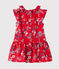 Robe bébé fille imprimée rouge PEPS/blanc MULTICO