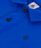 Polo enfant en coton à manches courtes uni bleu PERSE