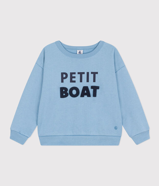 Sweatshirt imprim&eacute; en molleton enfant fille / gar&ccedil;on bleu