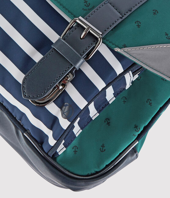 Cartable enfant fille-garçon vert PINEDE/bleu SMOKING