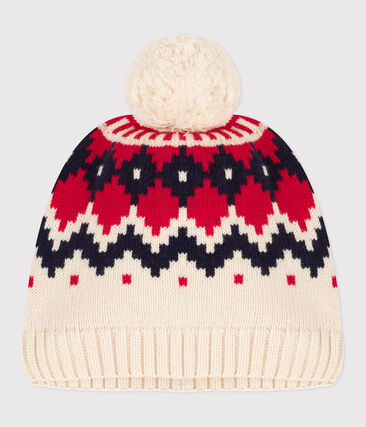 Bonnet jacquard en laine enfant garçon-fille