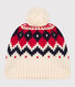 Bonnet jacquard en laine enfant garçon-fille