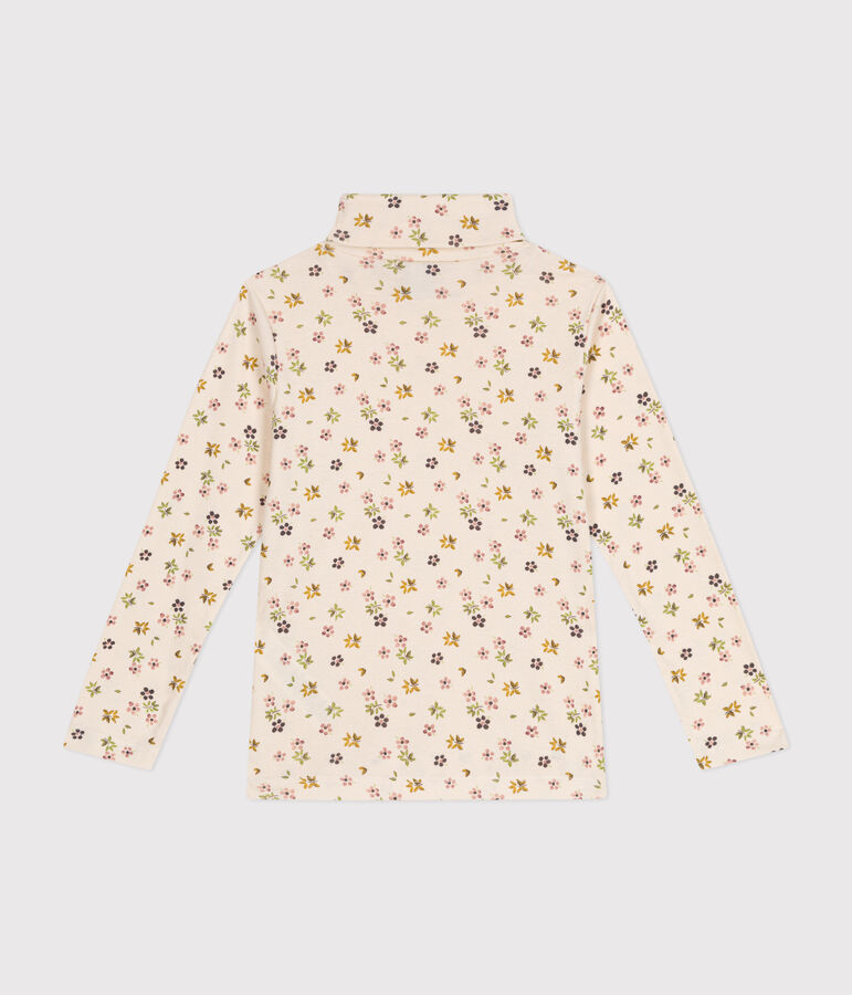 Sous-pull en coton enfant fille blanc AVALANCHE/ MULTICO