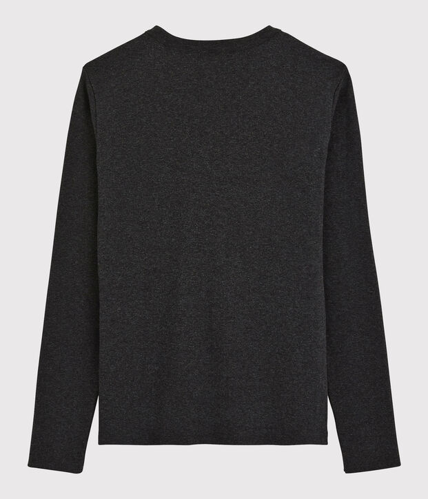 T-shirt col rond iconique en coton Femme gris