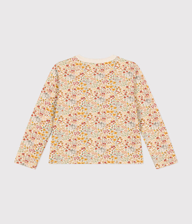 Cardigan en tubique enfant fille &eacute;cru/marron/multicouleur