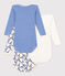 Lot de 3 bodies manches longues Paris bébé en coton variante 1
