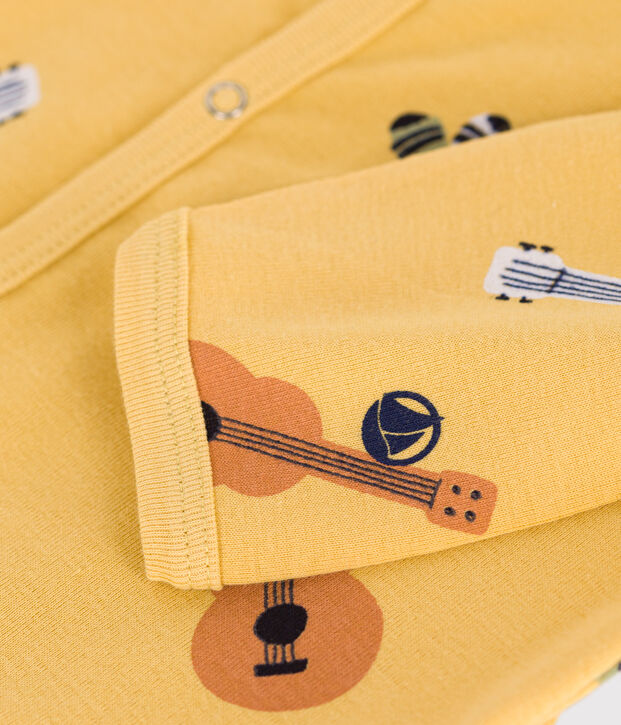 Pyjama b&eacute;b&eacute; en coton imprim&eacute; guitares jaune/bleu/multicouleur