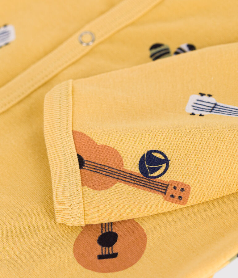 Pyjama b&eacute;b&eacute; en coton imprim&eacute; guitares jaune/bleu/multicouleur