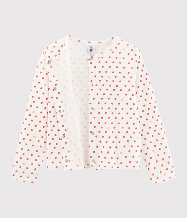 Cardigan enfant fille blanc/multicouleur