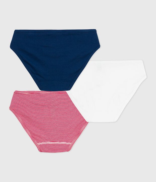 Lot de 3 culottes femme en coton multicouleur