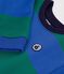 Sweatshirt enfant en coton &agrave; rayures bleu/vert