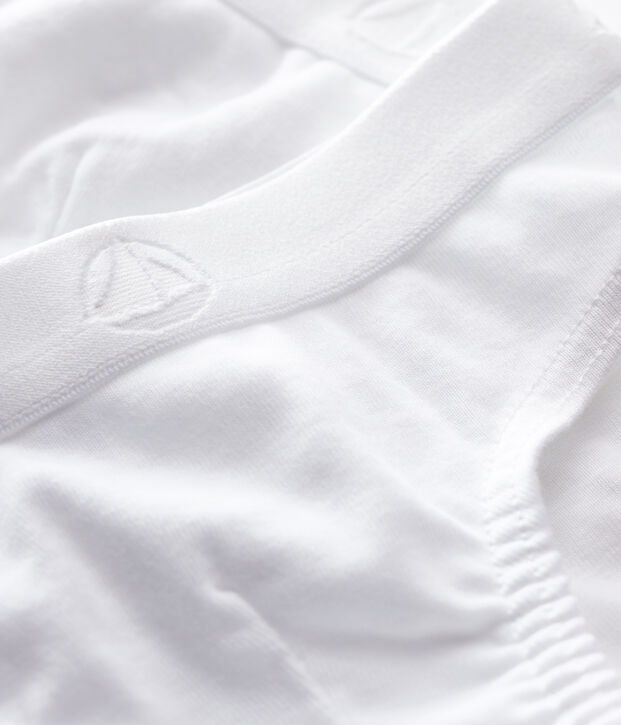 Lot de 2 slips blancs petit gar&ccedil;on en coton biologique multicouleur