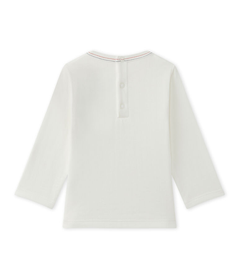 T-shirt b&eacute;b&eacute; gar&ccedil;on uni blanc MARSHMALLOW