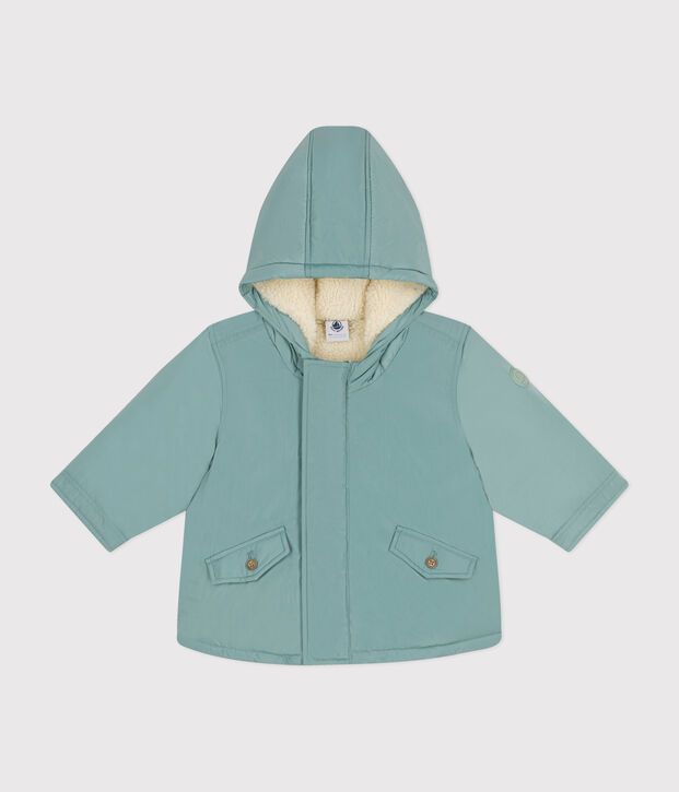 Parka en polyester b&eacute;b&eacute; vert