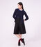 Cardigan femme en coton uni bleu marine