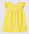 Robe en gaze de coton bio bébé jaune ORGE
