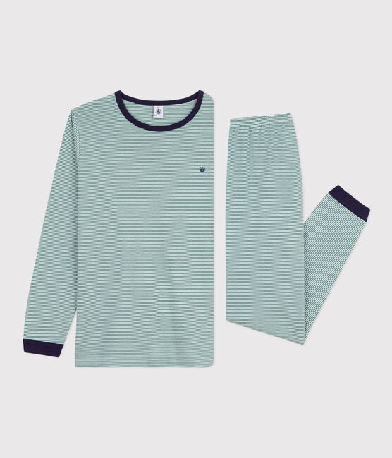 Pyjama enfant en coton à rayures ESTRAGON/ MARSHMALLOW