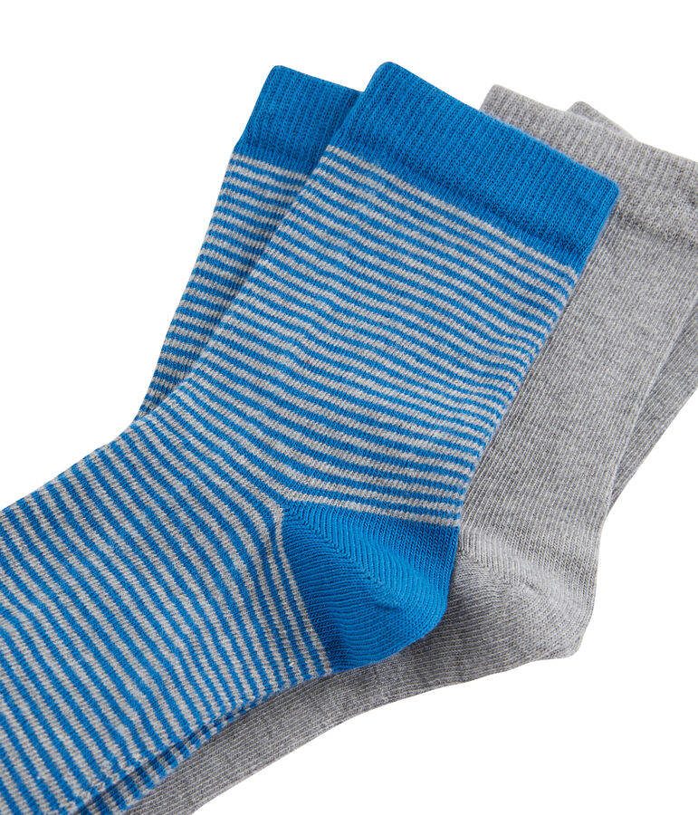 Lot de 2 paires de chaussettes enfant gar&ccedil;on multicouleur