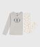 Pyjama enfant en coton imprimé pingouin gris BELUGA/blanc MULTICO