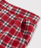 Short en maille enfant fille rouge TERKUIT/blanc MULTICO