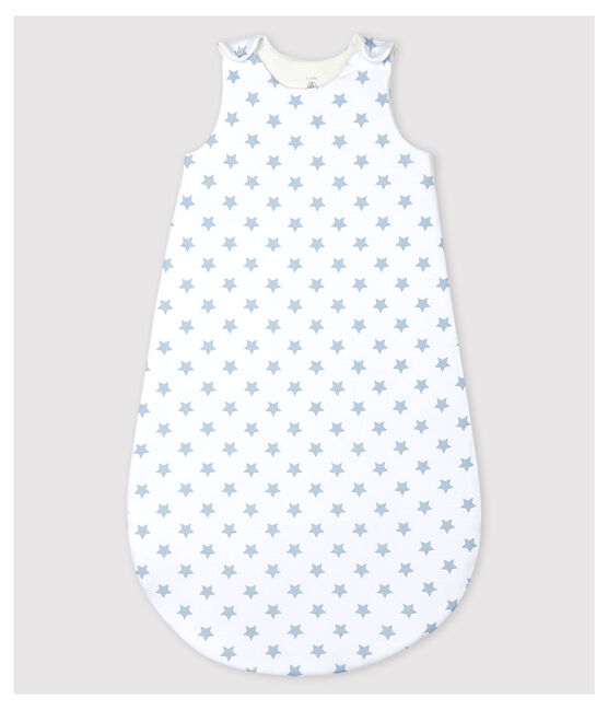 Gigoteuse à étoiles bébé en coton blanc ECUME/gris MISTIGRI