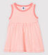 Robe rayée sans manches en côte bébé fille