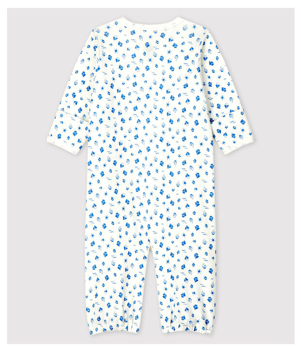 Combisac &agrave; &eacute;toiles b&eacute;b&eacute; en coton biologique blanc/gris